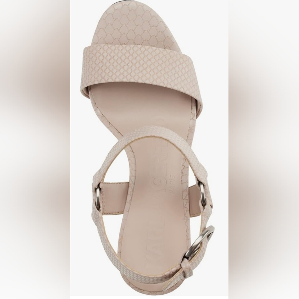 Karl Lagerfeld Paris NIB Women's Leather Dune Pink Cieone Sandal. Size 9.5M - Picture 3 of 12